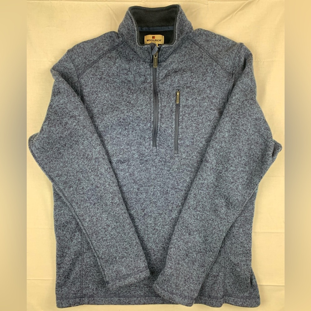 Woolrich Mens Long Sleeve 1/4 Zip Pullover Sweater - Size Large